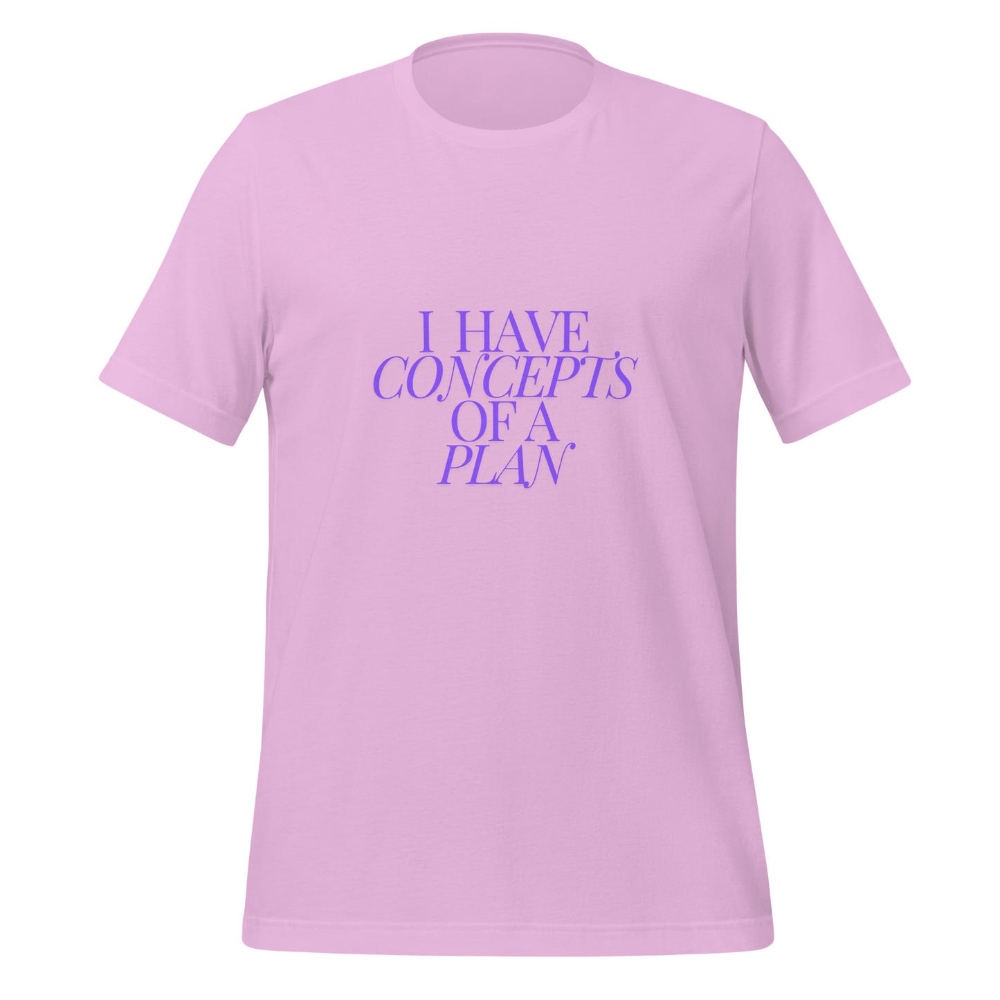 Concepts of a Plan (Purple) Unisex t-shirt