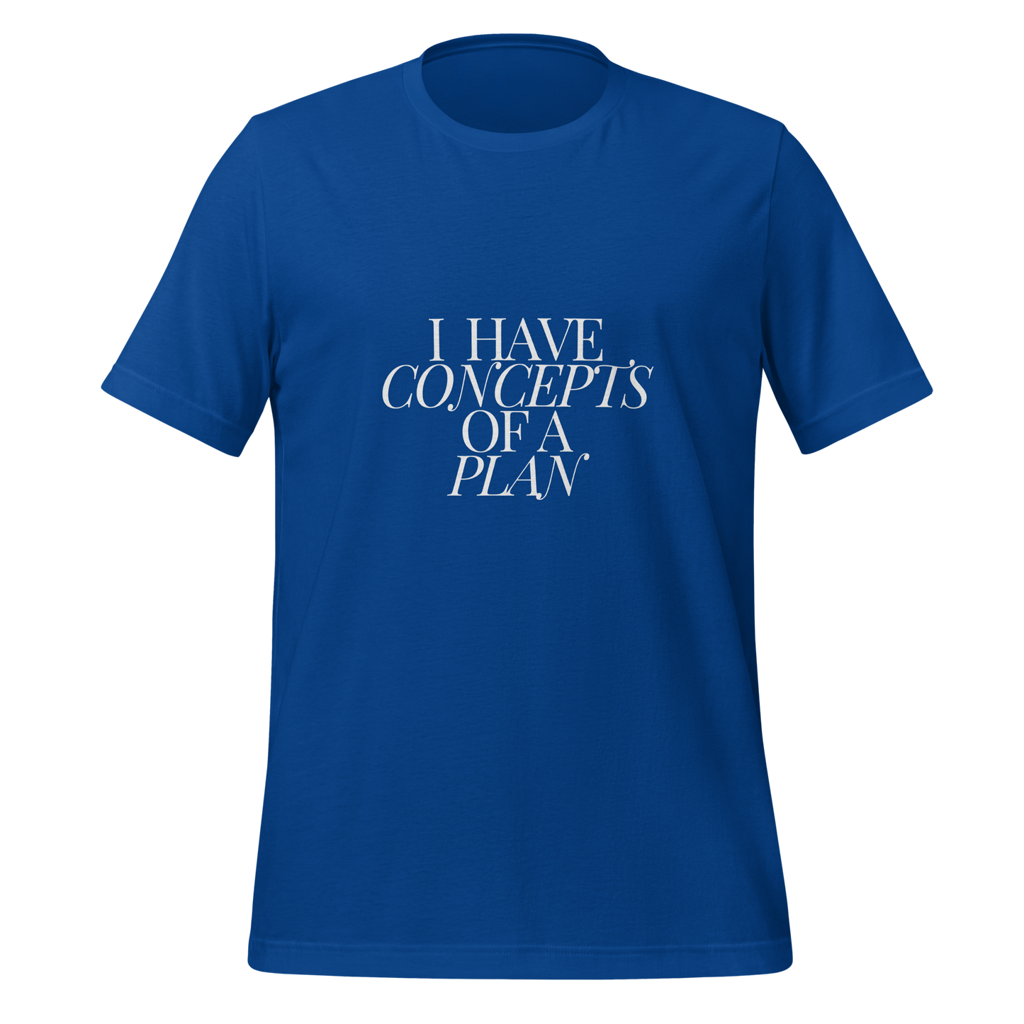 Concepts of a Plan (white) Unisex t-shirt
