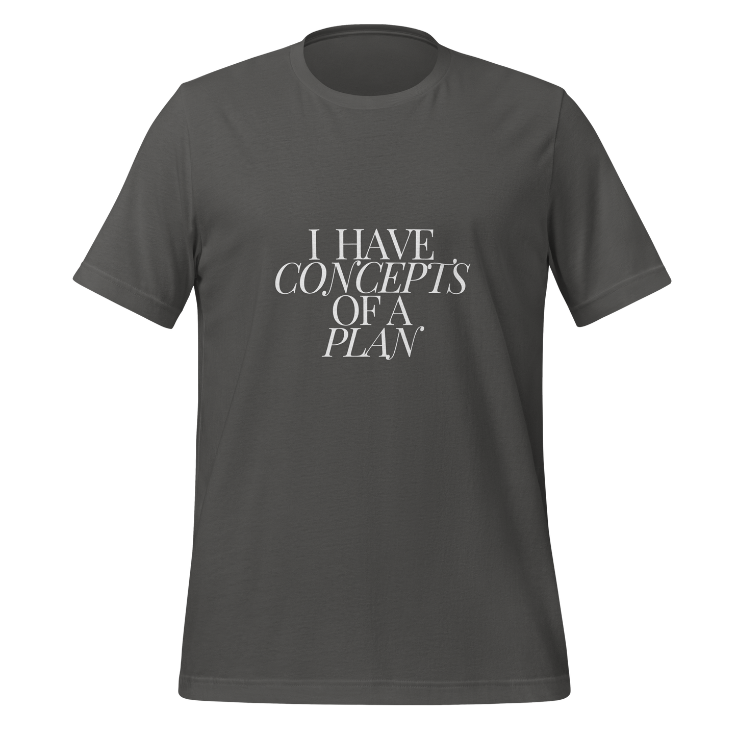 Concepts of a Plan (white) Unisex t-shirt