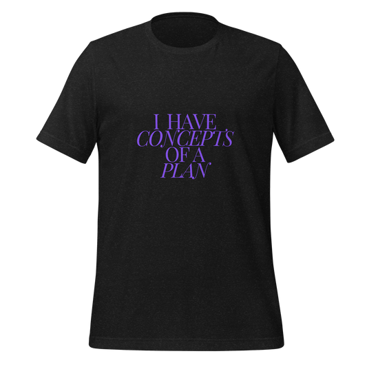 Concepts of a Plan (Purple) Unisex t-shirt