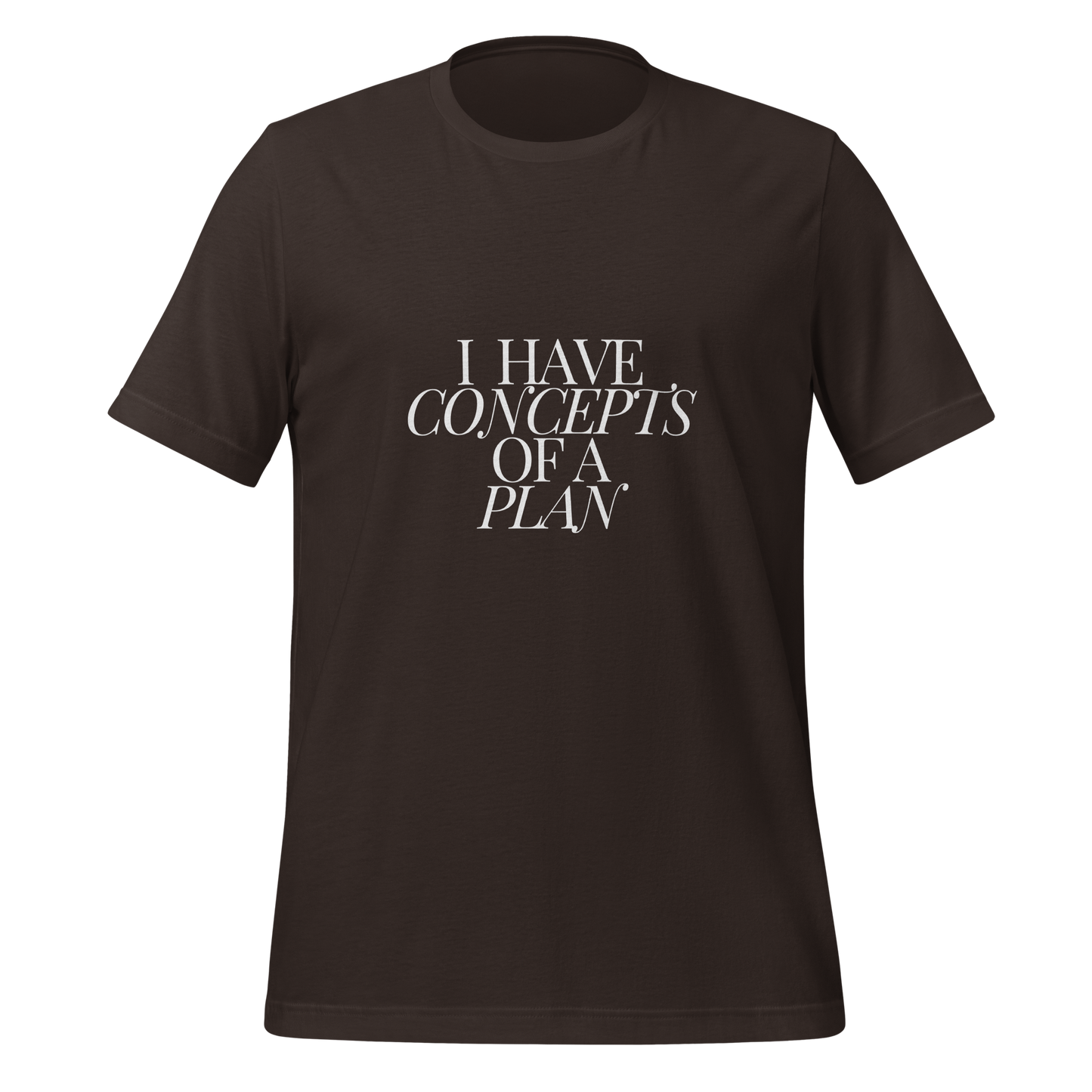 Concepts of a Plan (white) Unisex t-shirt