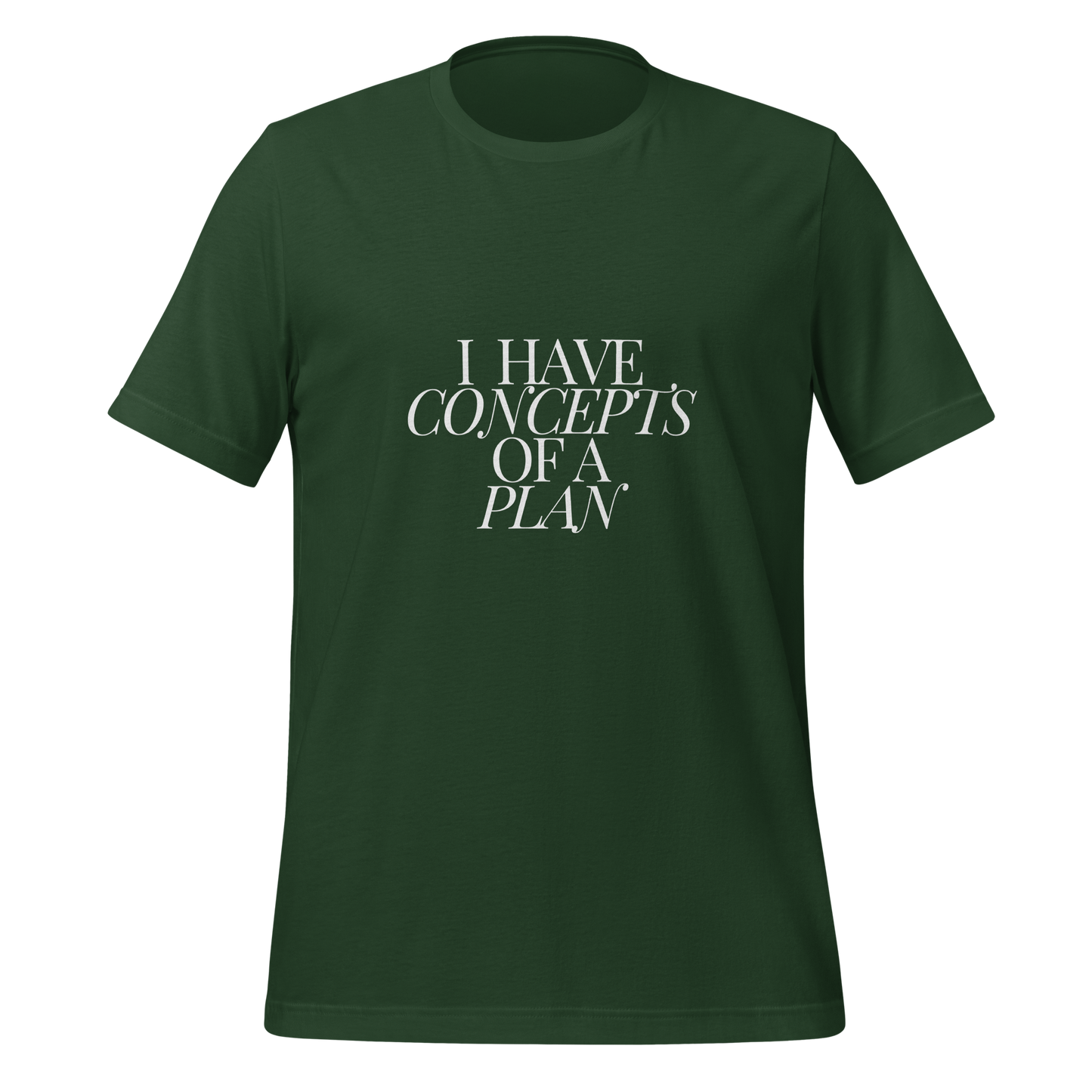 Concepts of a Plan (white) Unisex t-shirt