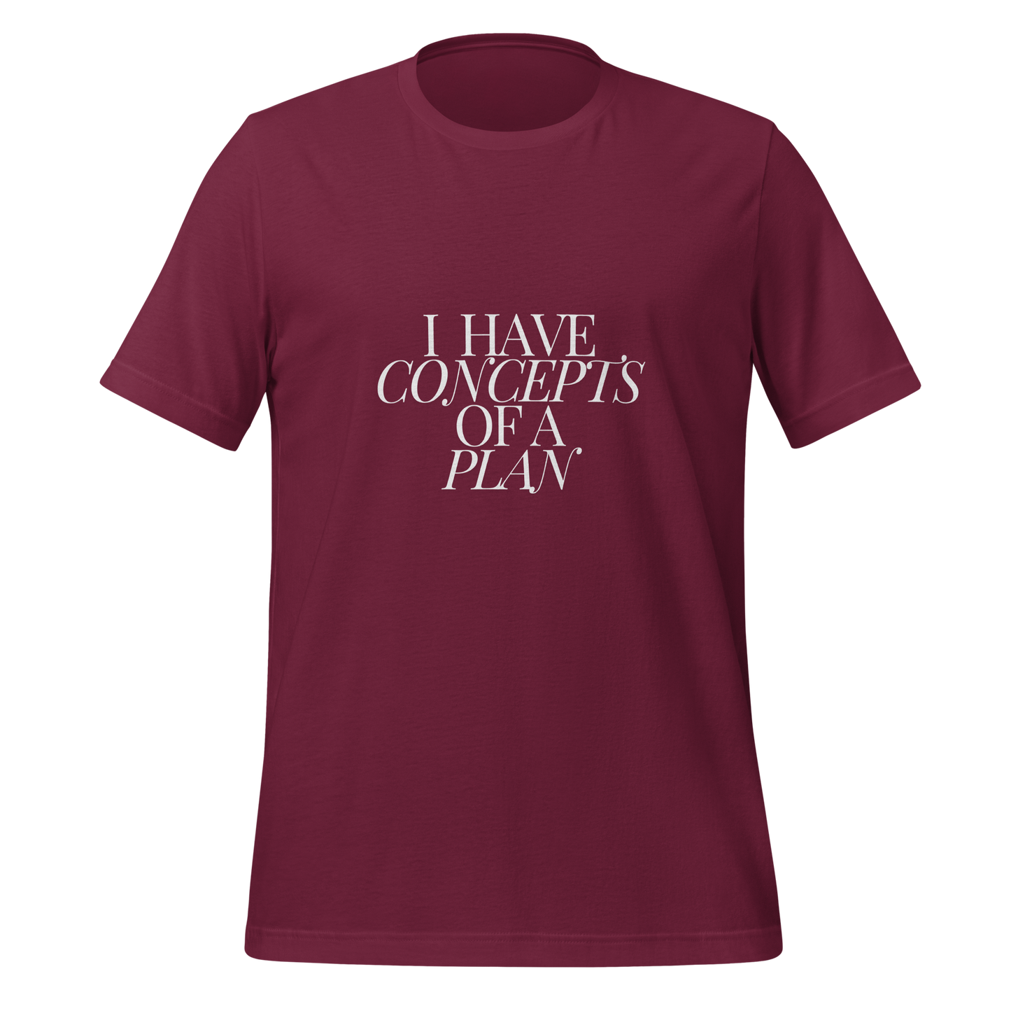 Concepts of a Plan (white) Unisex t-shirt