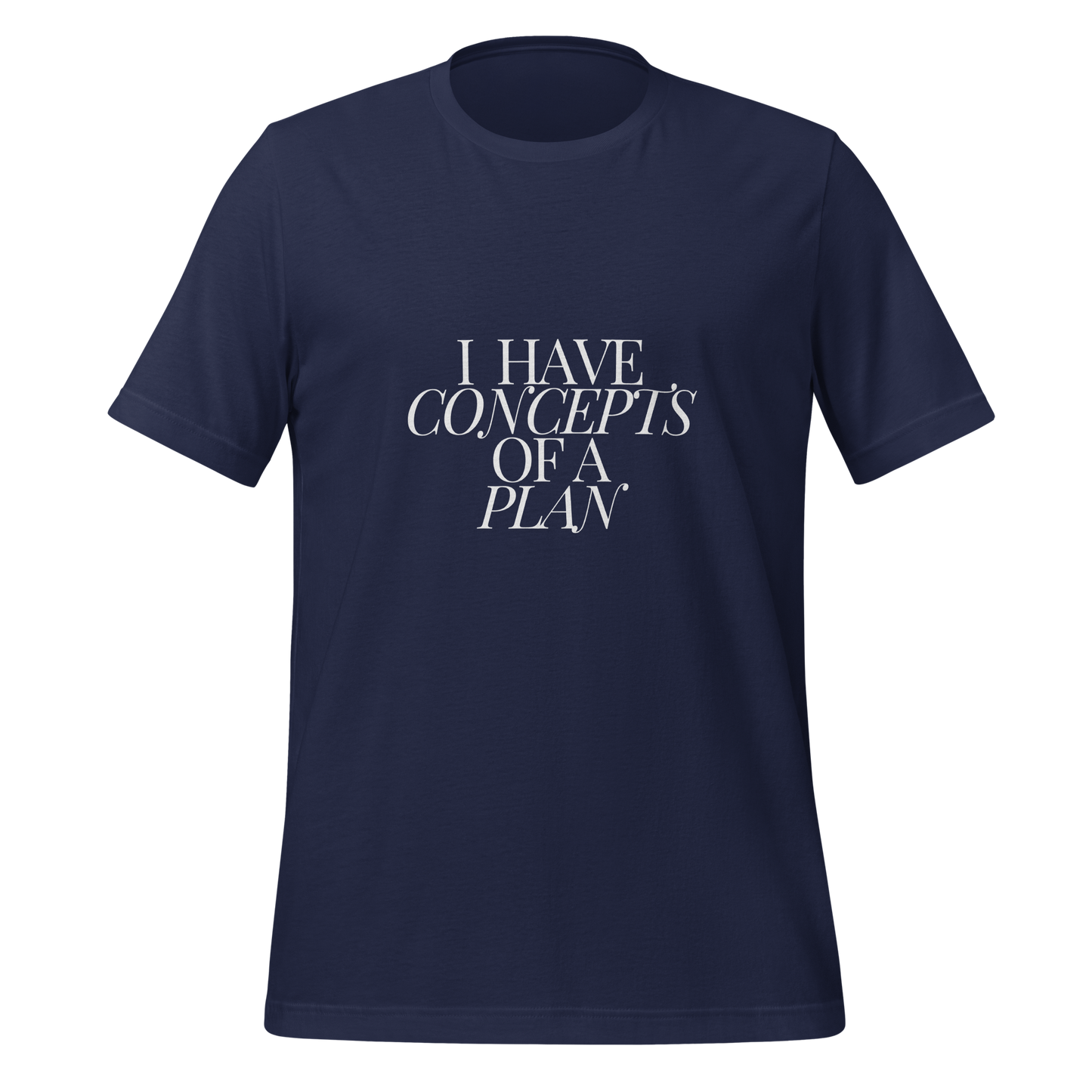 Concepts of a Plan (white) Unisex t-shirt