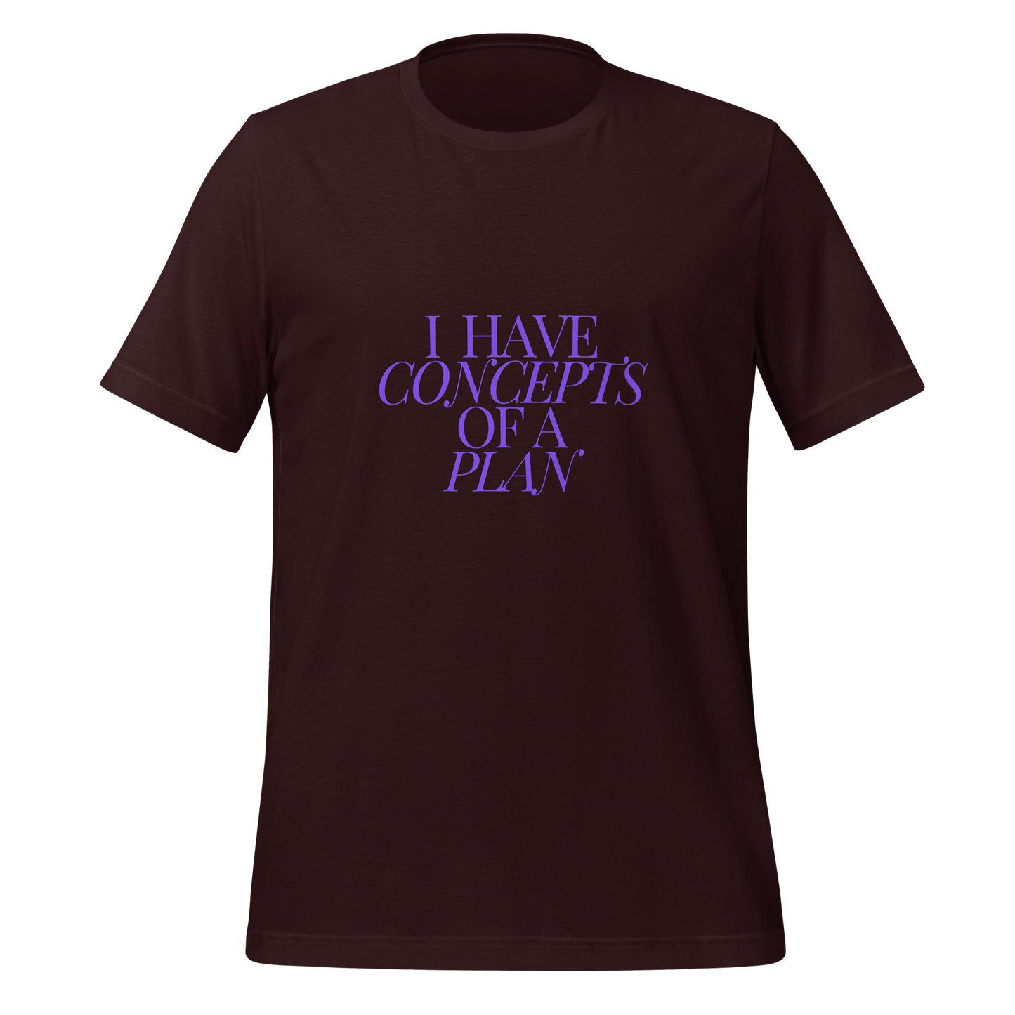 Concepts of a Plan (Purple) Unisex t-shirt