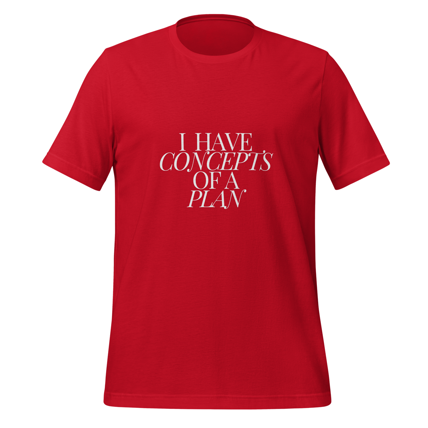 Concepts of a Plan (white) Unisex t-shirt