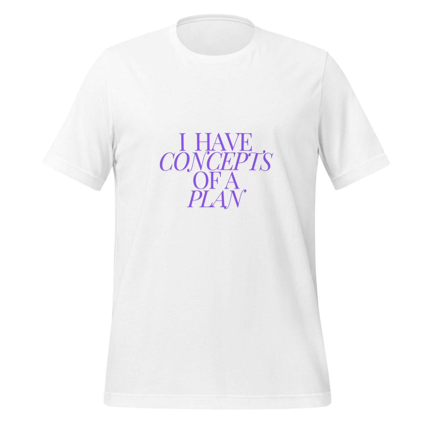 Concepts of a Plan (Purple) Unisex t-shirt